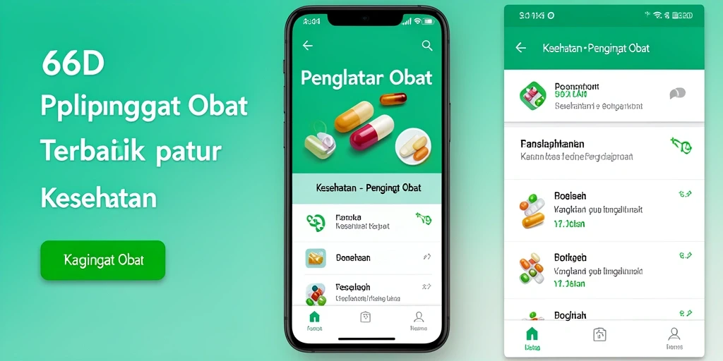 Tampilan antarmuka Pengingat Obat 66D yang sederhana dan intuitif.