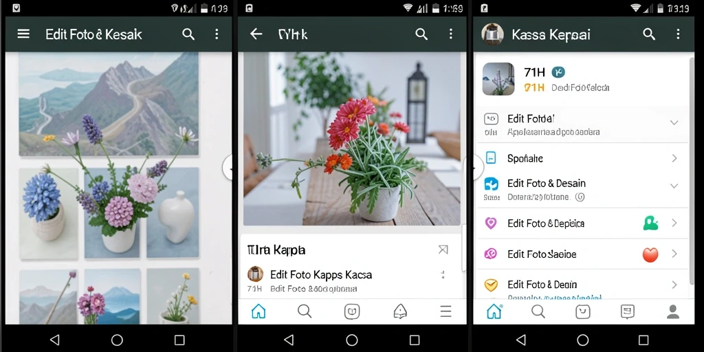 Tampilan antarmuka 71H yang modern dan intuitif untuk Edit Foto Kertas Kaca.