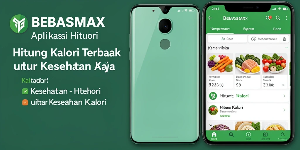 Antarmuka BEBASMAX yang menampilkan fitur Hitung Kalori.