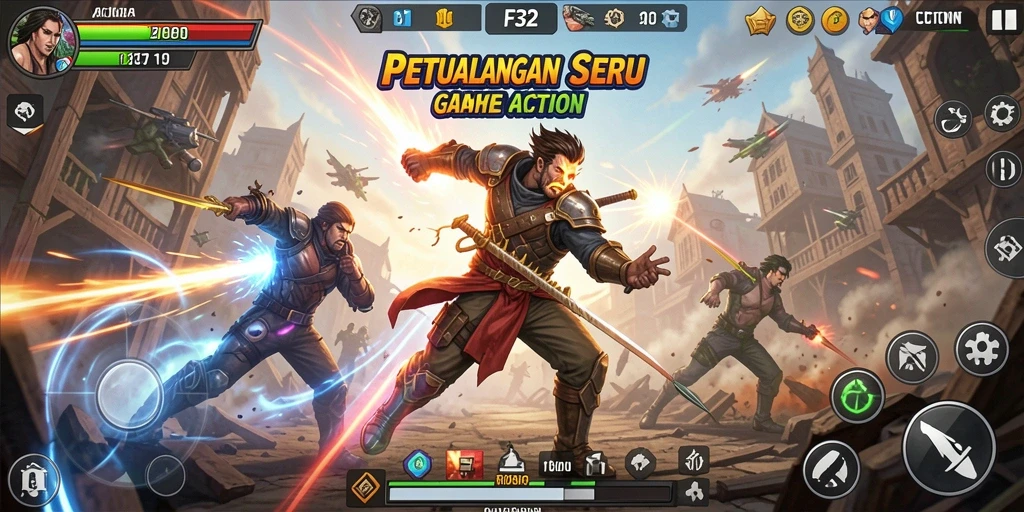 Tampilan antarmuka F32 yang inovatif dan dinamis.