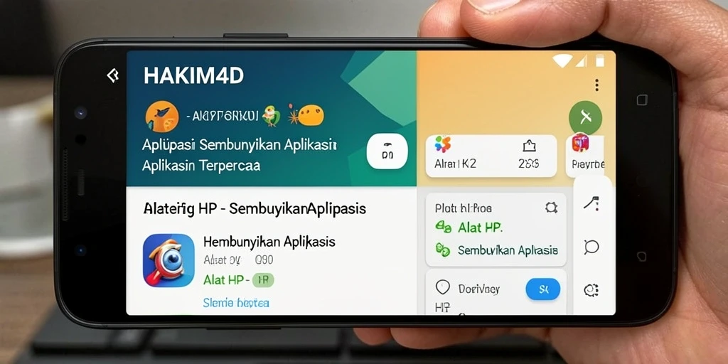 Antarmuka HAKIM4D yang intuitif untuk menyembunyikan aplikasi.