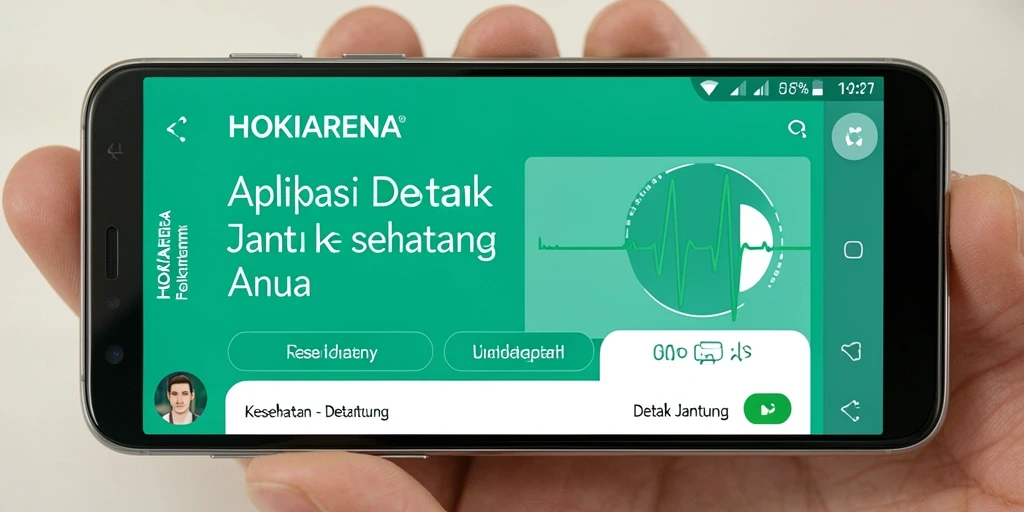 Antarmuka HOKIARENA untuk pemantauan detak jantung yang intuitif.