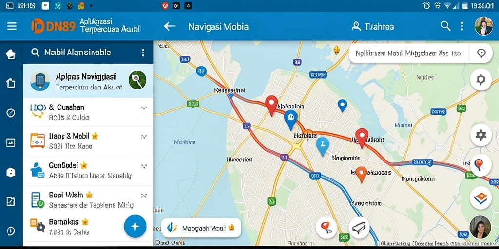Antarmuka IDN89 yang sederhana untuk Navigasi Mobil.