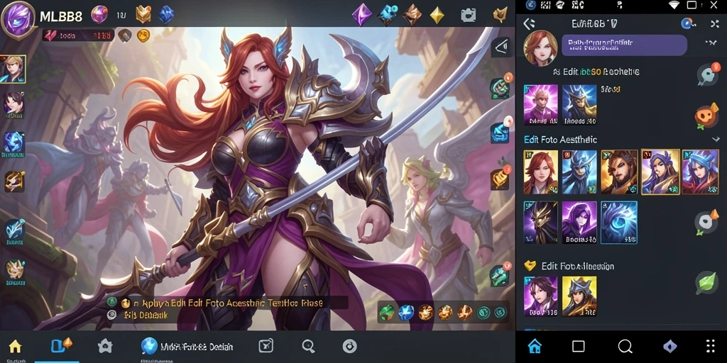 Antarmuka MLBB8 yang menarik untuk Edit Foto Aesthetic.