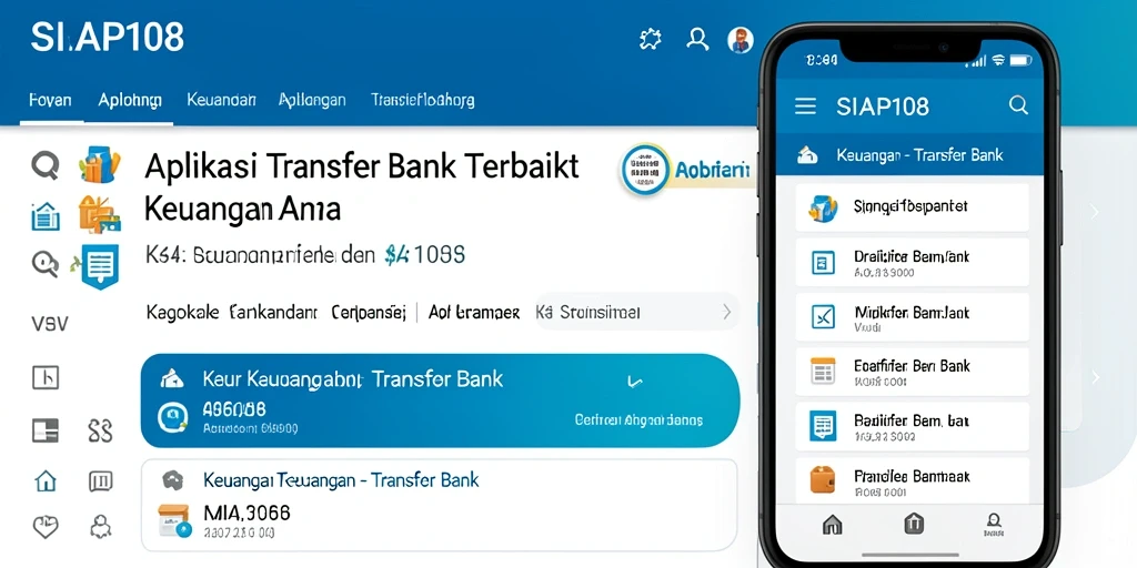 Antarmuka menarik SIAP108 untuk transfer bank yang mudah dan cepat.